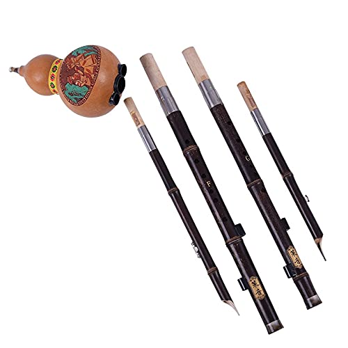 Flauta de Dos Tonos, Flauta Hulusi, Tubo Doble de bambú Negro, Llave C & BB, Calabaza, Flauta Hulusi, Instrumento Popular, Flautas de Calabaza Profesionales