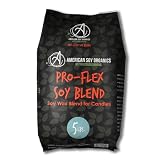 American Soy Organics Pro-Flex Soy Blend - Soy Wax Beads for Candle Making - Candle Making Supplies - Beeswax-Free Candle Wax Blend for Container Candles, Tealights and Wax Melts, 5 lbs