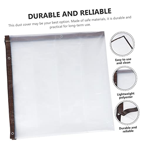 Cubierta para leña exterior impermeable y protector de muebles de terraza con ojales 3