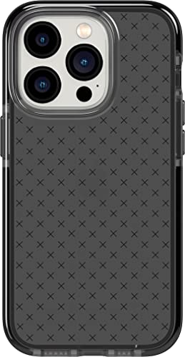 Tech21 iPhone 14 Evo Check, amortyzujące wstrząsy smukłe ochronne etui na telefon z ochroną FlexShock przed upadkami z wysokości 4,9 metrów i dodatkowymi przyciskami