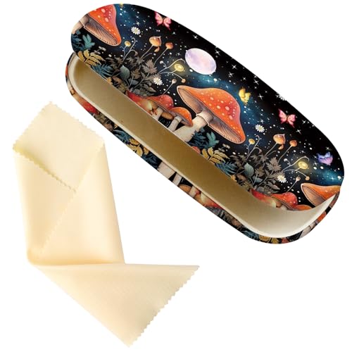 Image of Glasses Case Hard Shell,Portable Protective Eyeglasses Case, Eyeglass Holder Box with Cleaning Cloth,for Women Men