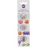 Material : Acero inoxidable Decorating Tip Set 3/Pkg-XL - Star #1M, Flower #2D & Round #2A