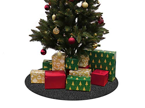 Primaflor - Ideen in Textil Weihnachtsbaum-Unterlage Glimmer Rund - Anthrazit, 50 cm Durchmesser, Tannenbaum-Bodenschutzmatte, Glitzer Event-Teppich Primaflor - Ideen in Textil Weihnachtsbaum-Unterlage Glimmer Rund - Anthrazit, 50 cm Durchmesser, Tannenbaum-Bodenschutzmatte, Glitzer Event-Teppich