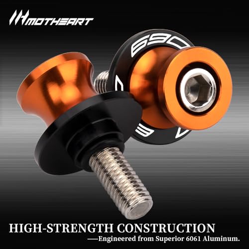 MotHeart M10 Schwingarm-Slider für 690 Enduro R 2009-2024 690 SMC R 2012-2024 690 Duke 2008-2018 Robuster Schwingarm-Schutz für langlebige Leistung (Siehe unten) Zubehör (Orange)