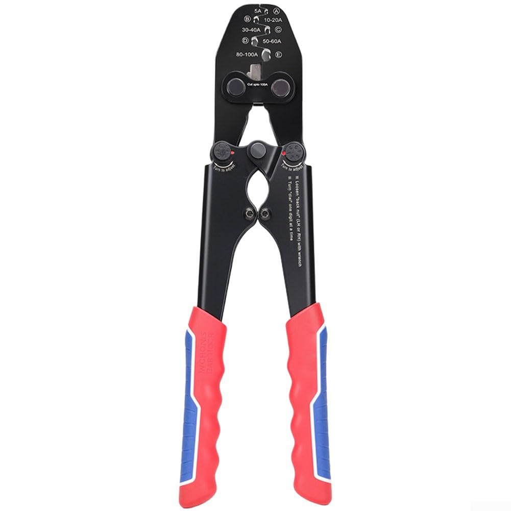 Pinza crimpatrice in alluminio, pinza crimpatrice a 8 forme per funi metalliche, manico rotondo in alluminio, attrezzatura da pesca per camper, yacht, attrezzi da esterno