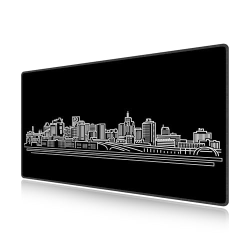 LL-COEUR Noir Grand Tapis de Souris de Jeu 900x500x3mm Gamer Tapis de Bureau Large et Étendu XXL Speed Gaming Mousepad pour PC, Clavier et Ordinateur L