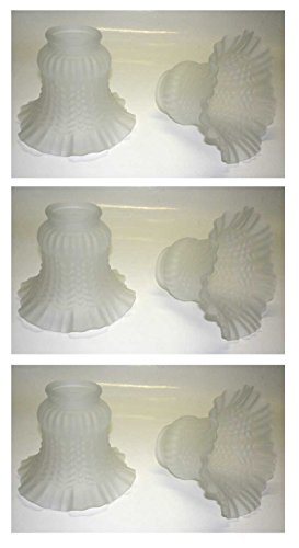 Preisvergleich Produktbild 6 Stück Glas Notebook Lampen Kronleuchter Glocke Glas weiß