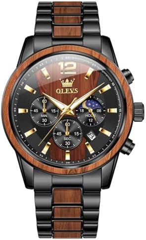 OLEVS Men Analog Quartz Waterproof Watches Multifunction Chronogr...