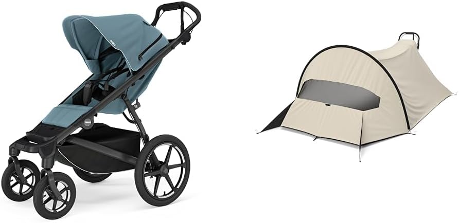 Thule Urban Glide 4-Wheel Single Child All-Terrain Stroller with Wind & Sun Tarp UPF50+ Protection Bundle