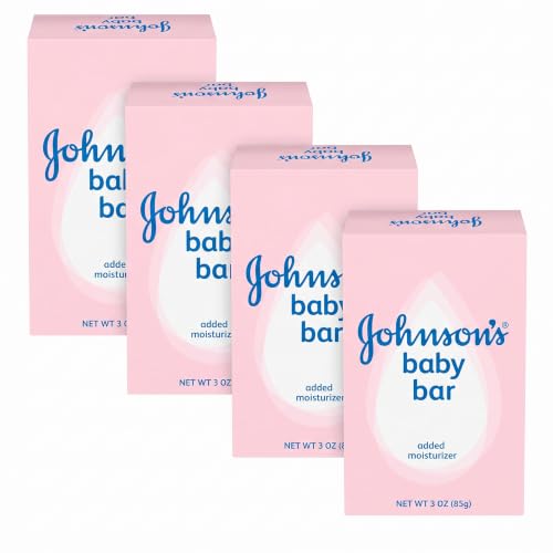 Johnson's Baby Soap Bar Gentle for Baby Bath and Skin Care, Hypoallergenic, 3 Ounce (Pack of 4)