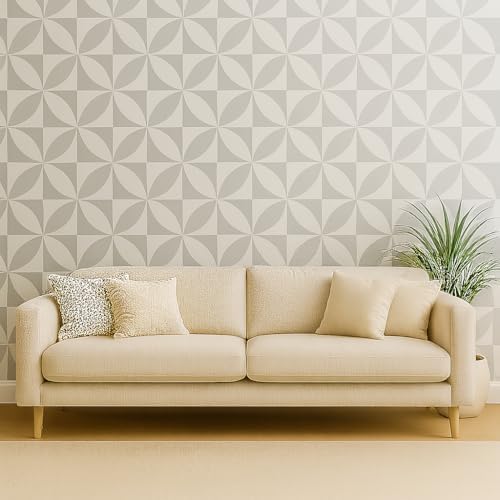 Papel Parede desenhado cinza lavável aplicação simples auto colan...