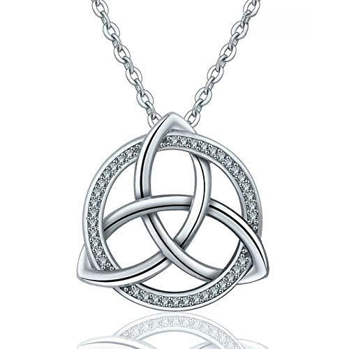 Collares de nudo de Trinidad de plata un regalo de joyería de moda ideal para fiestas juveniles