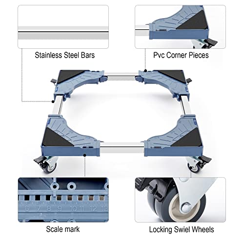 image for WBD WEIBIDA Adjustable Furniture Dolly with 4 Dual-Locking Wheels, Uni