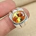 Citrine Silver Mens Ring, Handmade Signet Ring, 925 Silver Ring, Ottoman Mens Ring, Cocktail Topaz Ring, Turkish Silver Ring, Pinky Mens Ring, Statement Men’s Ring, Valentine Day Gift