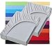 Produktbild NatureMark Basic 2er Set Jersey Spannbettlaken 90 x 190 cm - 100 x 200 cm - 25 cm Steg - 100x200cm Spannbetttuch - 100% Baumwolle , Silber / Hellgrau