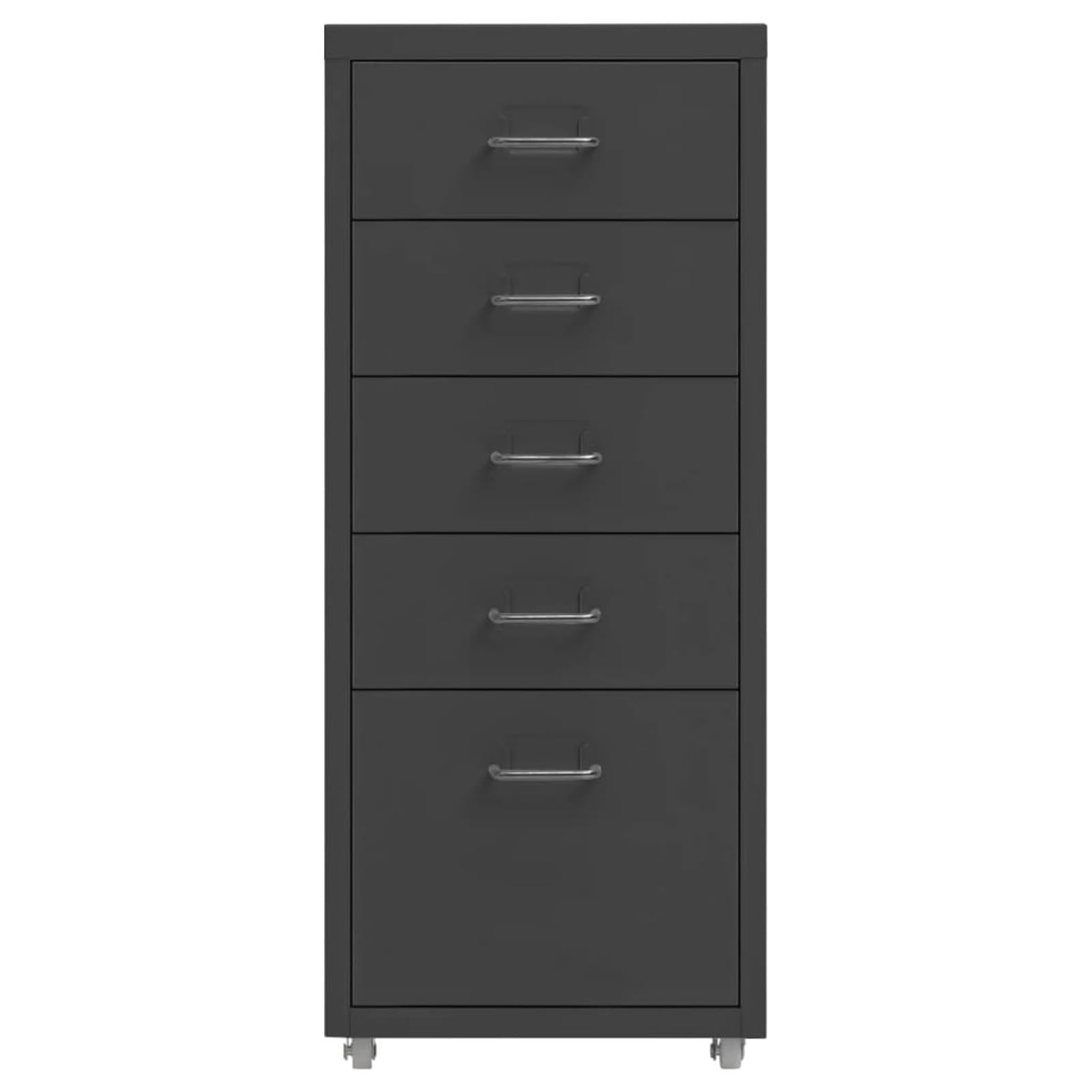 Schedario Mobile Antracite 28x41x69 cm in Metallo,Cassettiera,Mobiletto da Ufficio con Serratura,Regolabile per Cartelle Sospese,Superficie Testurizzata,per Ufficio,Studio