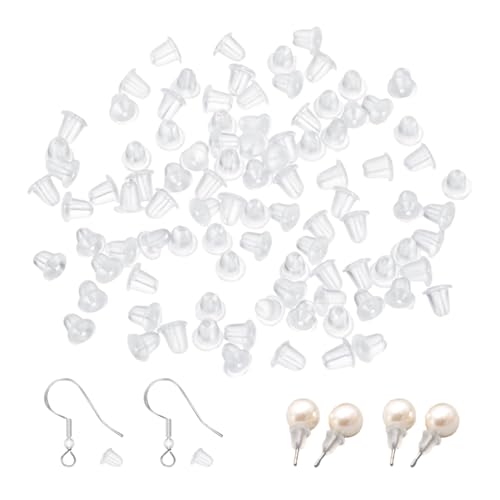 300 Pièces de bouchons d'oreille en silicone transparent, Bouchon pour