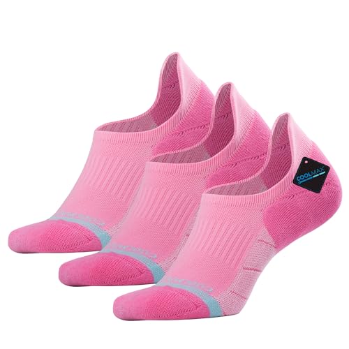 Image of BRISIRA Bamboo Viscose Coolmax Running Golf No Show Socks Women Compression Moisture Wicking Performance Low Cut Tab Athletic