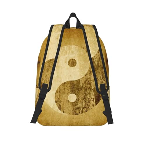 Mochila de mano para laptop con compartimentos y estampado Yin Yang 3