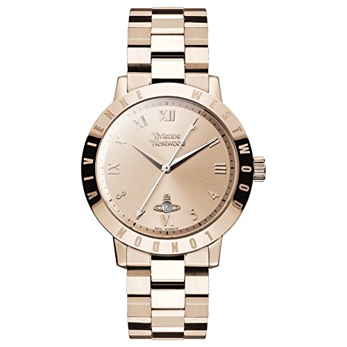 Vivienne Westwood Bloomsbury Womens Quartz Watch with Rose Gold Dial Analogue Display and Rose Gold Stainless Steel Bracelet VV152RSRS