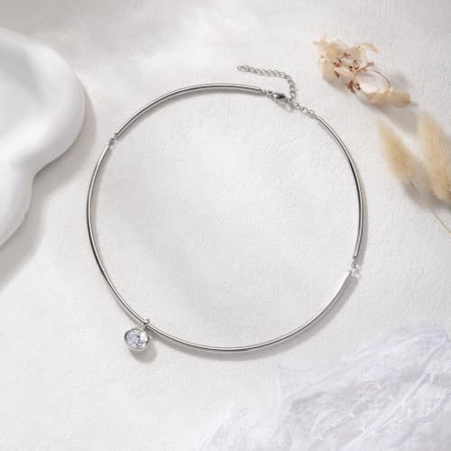 Plikin Silver Choker Necklaces for Women Silver Collar Necklace by Plikin - Used condition - Image 4