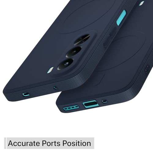 Image of Pikkme Back Cover for Realme P4x 5G Soft Matte Silicone Mag-Safe Design (Mag-Safe Not Support) Camera Protection | Slim Fit Bumper Cover (Blue)