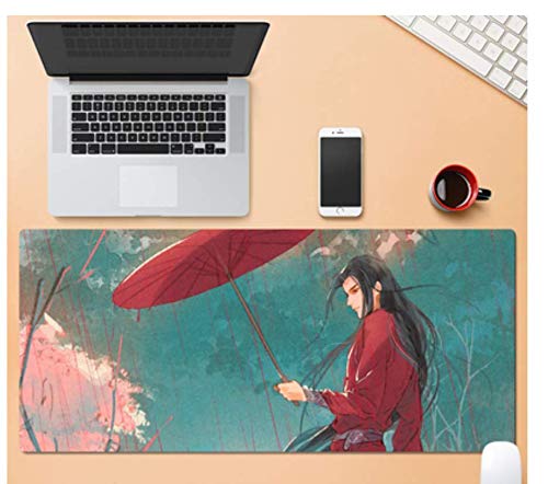 Preisvergleich Produktbild Großes Gaming-Mauspad, Strapazierfähiges Gummi, Hübscher Junge Mit Rotem Regenschirm, Laptop-Office-Gaming-Mauspad