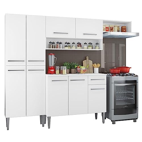 Armário de Cozinha Compacta Branco Emilly Top Madesa