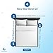 TEXAS LINEN CO. 100% Egyptian Cotton Queen White Sheet Set - 1000 Thread Count 4 PC Cotton Sheets for Queen Bed, Silky Soft, Cooling Extra Long Staple Luxury Hotel Sheets - Fits Upto 18” Deep Pocket