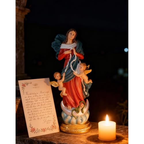 Estatua Virgen Desatanudos 8.5 Pulgadas Resina miniatura 4