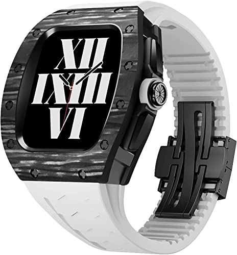 Bracelet caoutchouc fluorescent pour iWatch 44mm EZZON, le kit mod sport et nuit