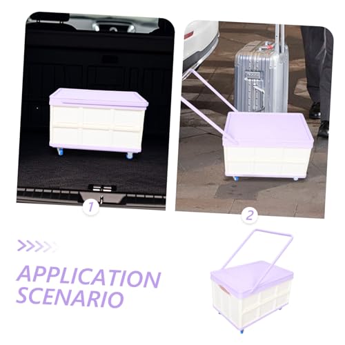 Boîte de rangement à roulettes pliable pour libérer de l'espace facilement