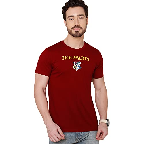 Image of Free Authority Harry Potter Printed Regular Fit Red Cotton Men's T-Shirt
