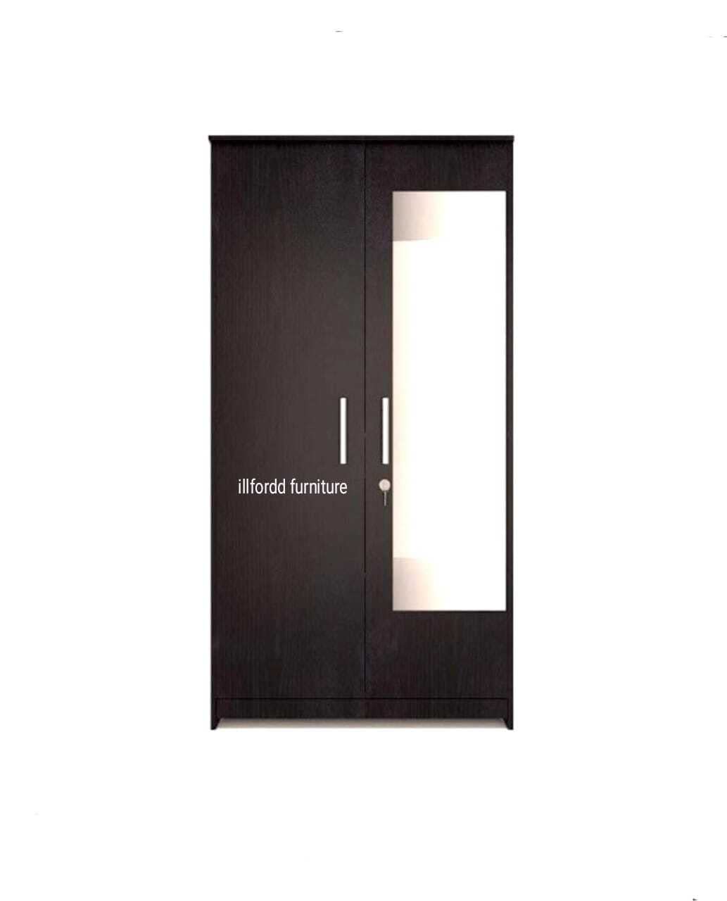 illfordd furniture Two Door Premium Wardrobe with Mirror (Color-Dark Brown)-image-37