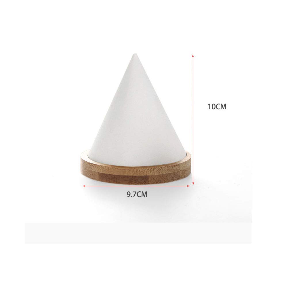 Jingyi E-commerce 2PCS Conical Solid Wood Bangle Bracelet Watch Holder Exhibit/Retail Stores Jewelry Display Stand Organizer Holders (White)