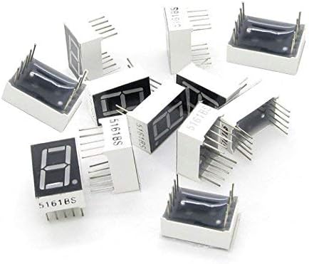 Oiyagai 10 Pcs 0.56" Red 4-Digit 7 Segment LED Display Module, Common Cathode 10-Pin 5461AH Digital Tube For Arduino, DIY Electronics, Counter