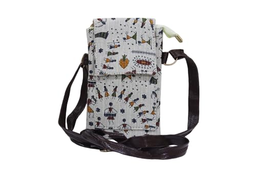 Image of P S Traders Online Women's Ladies Western Traditional Ikkat Cotton 5 Pieces Combo Bag Color White