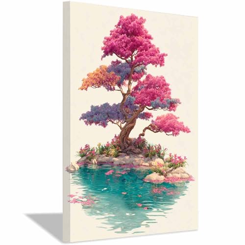 Arbre de vie decoration jaune pour salon et bureau : l'esprit féerique d'un poster encadré