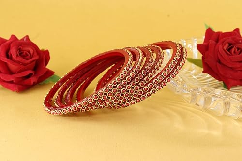 Image of NMII Glass Golden Beads & Pearls Moti Work Designer Bangles Set For Women & Girls | Kanch ki Chudi Set | Girl's Bangles Bracelet | Glass Bangles | Daily, Wedding, Party, Fashion Jewellery- Set of 12