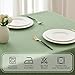 MIULEE Sage Green Thick Polyester Linen Rectangle Tablecloth with Decorative Cutouts Waterproof Stain Resistant Table Cloth Spring Boho Farmhouse Table Cover for Dining Party Wedding, 52 x 70 inch