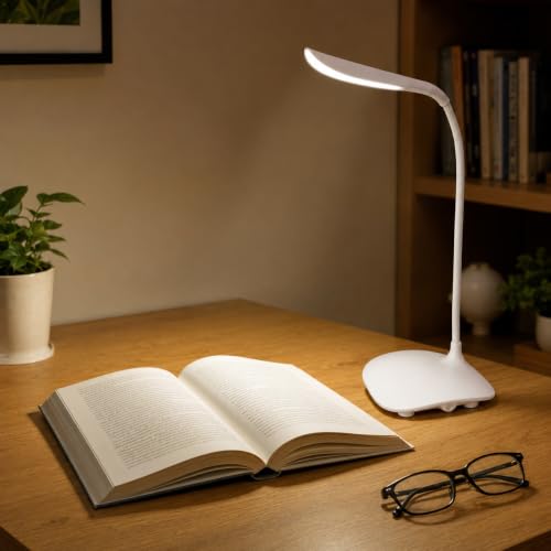 Image of Rechargeable LED Study Table Lamp White Pack of 1