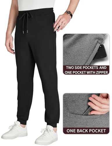 Idtswch 30/32/34/36/38/40 Long Inseam Mens Tall Sweatpants Extra Long Joggers Pant with Zip Pockets4