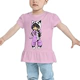 Fashion Casual Ihascupquake APH&Mau Children's Short-Sleeved Round Neck T-Shirt Girls Cotton Ruffled...