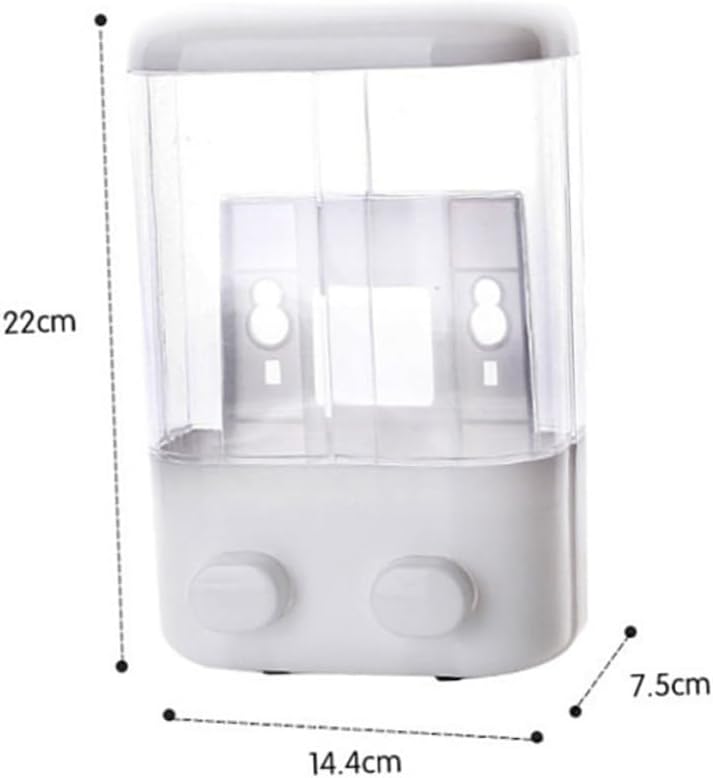 SHOWERORO Wall Mounted Shower Dispenser Refillable Chamber Soap and Shampoo Container Suction Cup Design Liquid Soap Dispenser for Bathroom Use