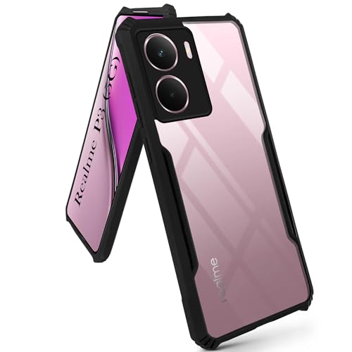 Image of Jkobi Back Cover Case for Realme P3 (Ultimate Shockproof Bumpers | Anti Yellow | Hybrid PC | Black)
