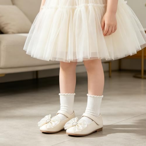 Image of GINFIVE Toddler Girls Dress Shoes Little Girls Mary Janes Ballerina Flats Shoes Toddler