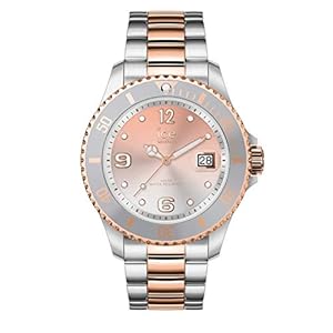 Ice-Watch – ICE steel Silver sunset rose-gold – Dameshorloge in zilver met metalen armband – 016769 (Medium)