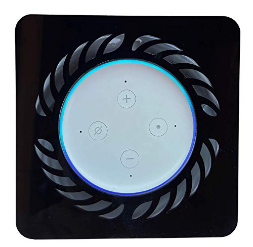 Suporte Quadrado De Teto Embutir para Amazon Echo Dot 3 Futurista modelo 2021 em Acrílico (preto)