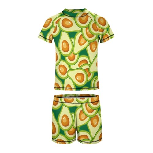 Healthy Food AvocadoChildren's Swimsuits Boys Two Piece Suit8-10Y（130cm）2