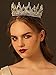 SWEETV Royal Queen Crown, Wedding Tiara for Bride, Rhinestone Tiaras and Crowns for Women, Costume Headpiece for Birthday Cosplay Party Celebration,Green